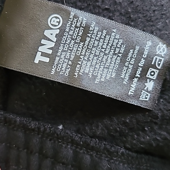 Aritzia Tna Sweat Fleece Cozy Fleece Sweatpant Black Perfect Fit Size Medium - Picture 13 of 16